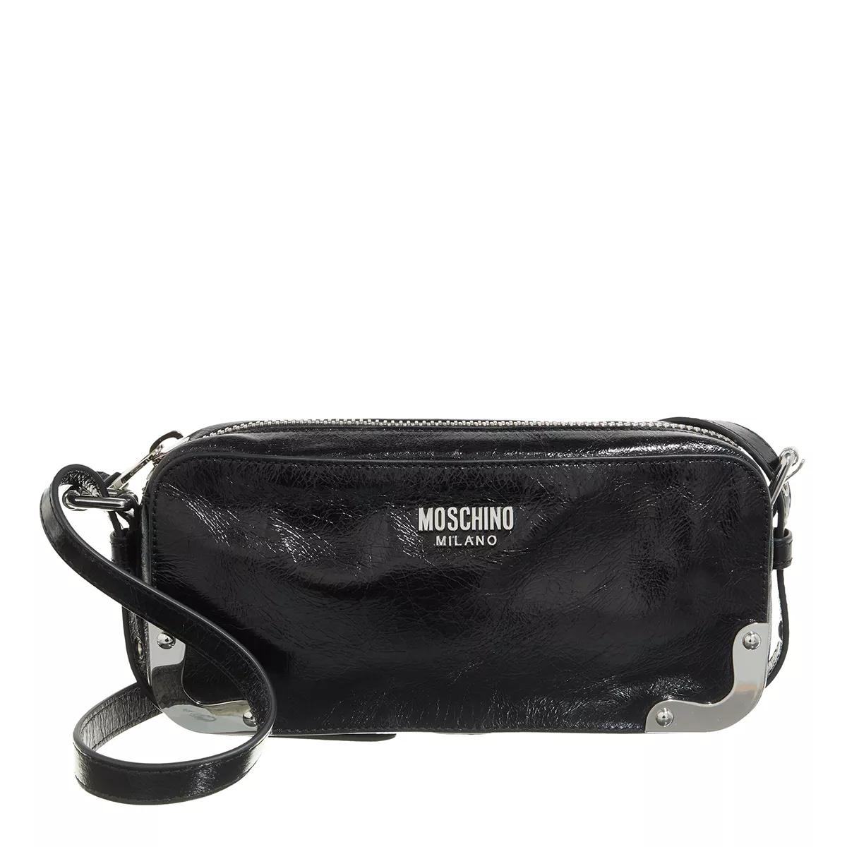 Moschino Umhängetasche - Metal Corner Shoulder Bag - Gr. unisize - in Schwarz - für Damen von Moschino