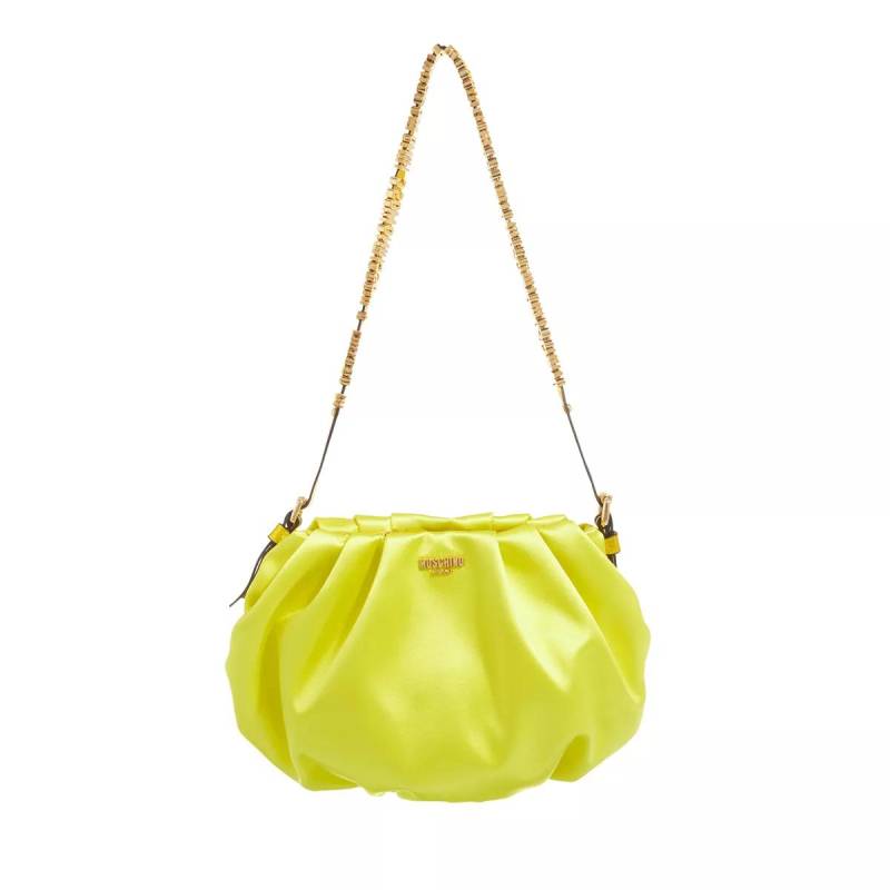 Moschino Umhängetasche - Strass Mini Lettering Shoulder Bag - Gr. unisize - in Gelb - für Damen von Moschino