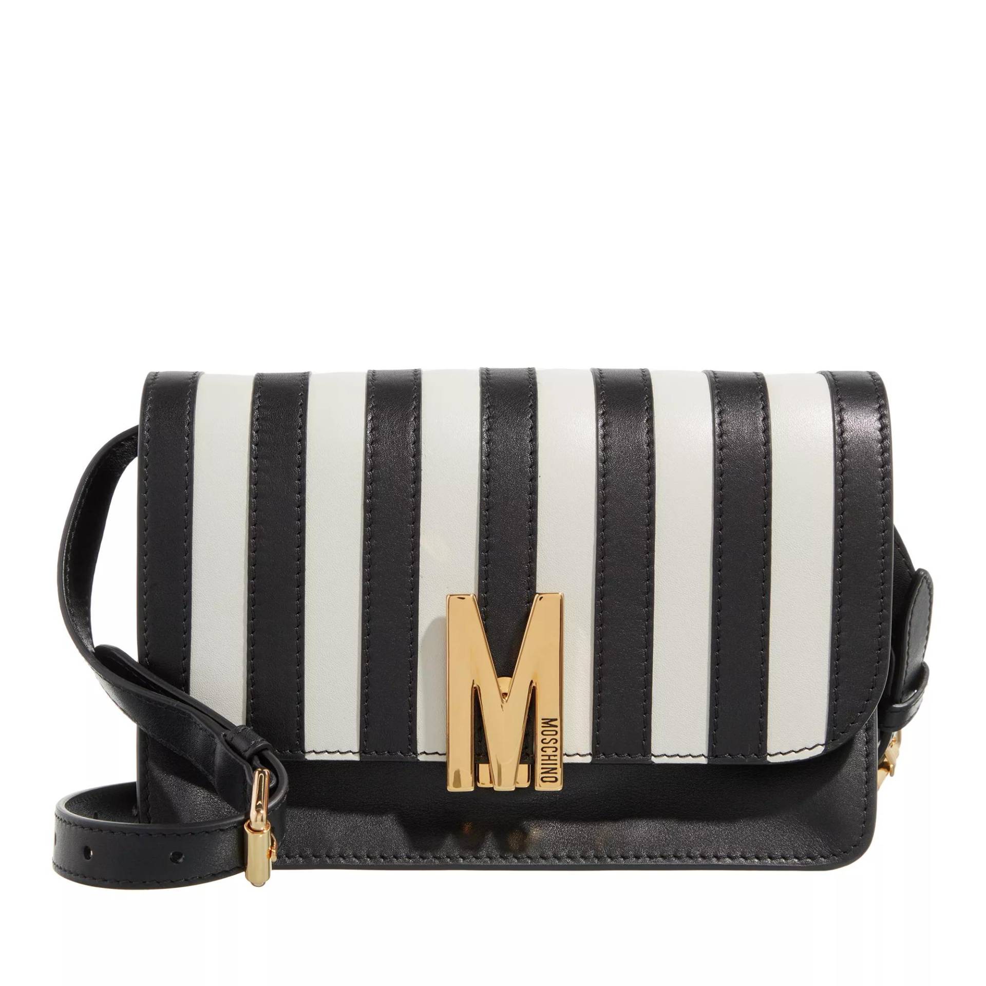 Moschino Umhängetasche - Stripes-M Group Shoulder Bag - Gr. unisize - in Schwarz - für Damen von Moschino