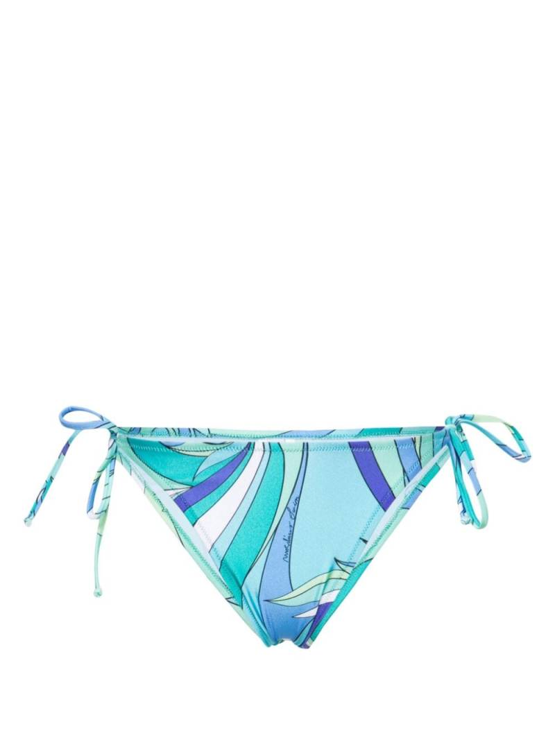 Moschino abstract-print bikini bottoms - Blue von Moschino