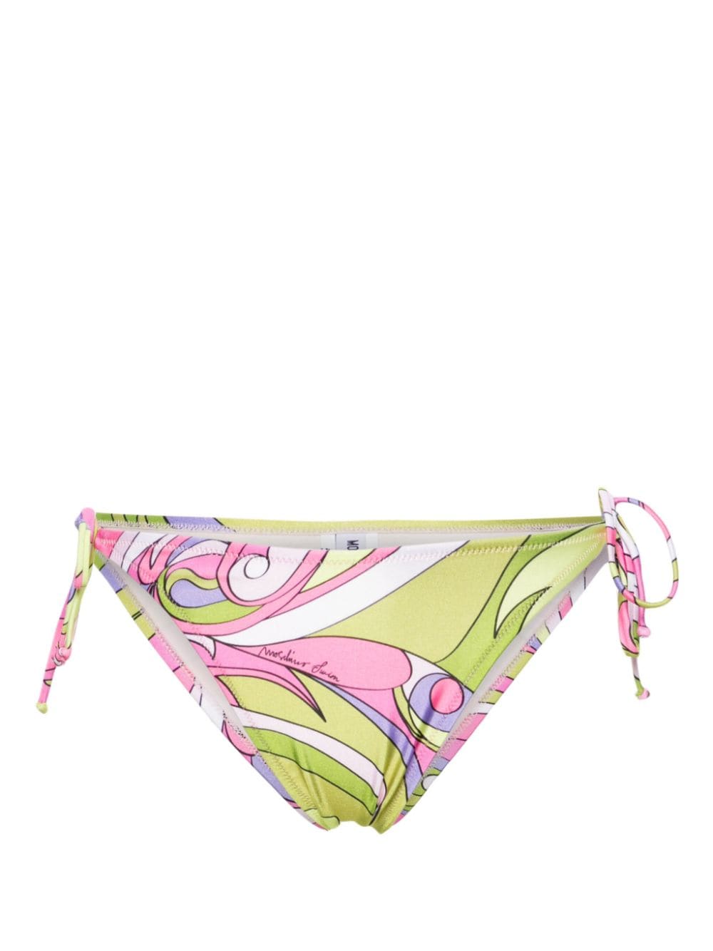 Moschino abstract-print bikini bottoms - Green von Moschino