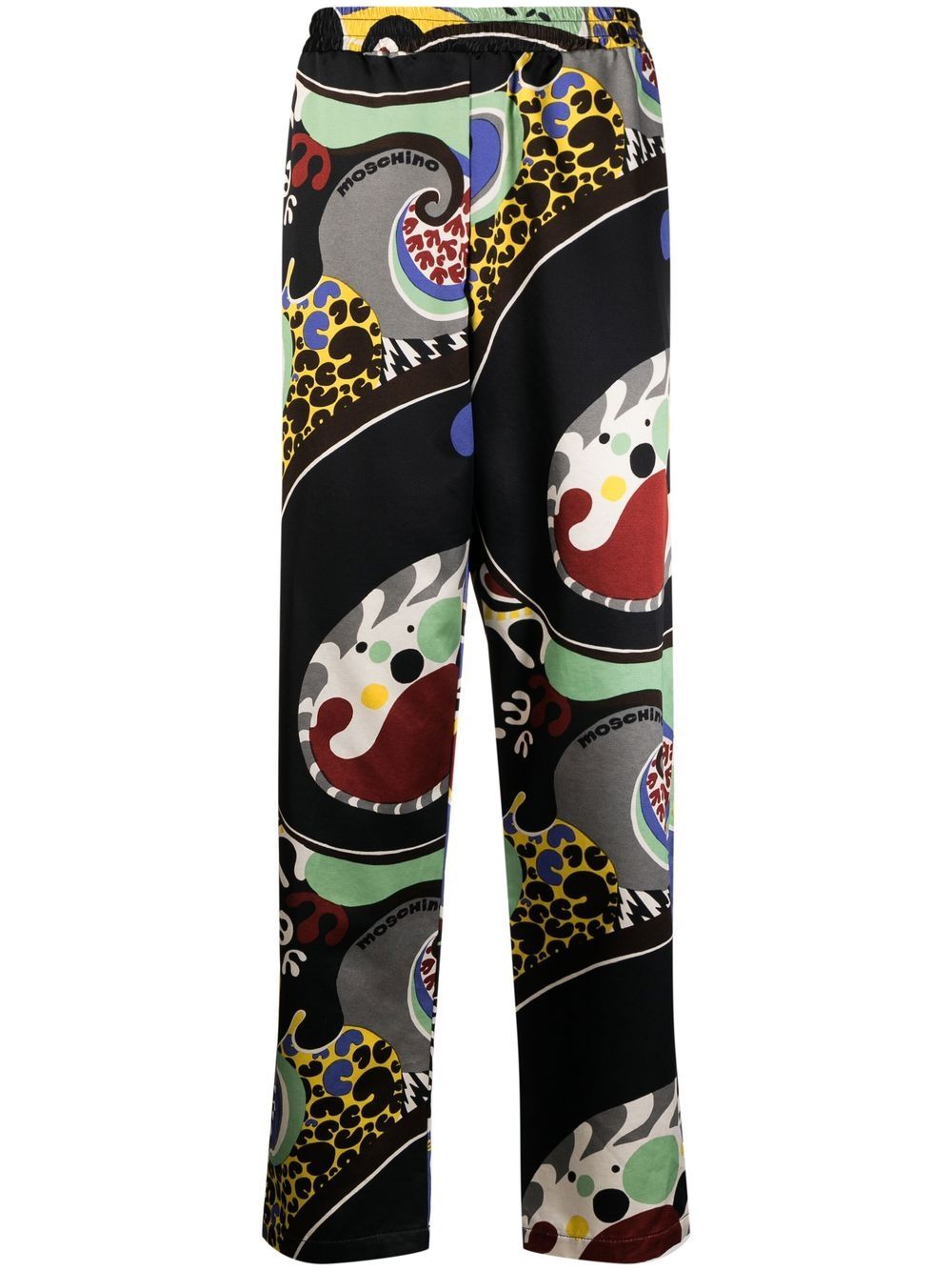 Moschino abstract-print straight-leg trousers - Multicolour von Moschino