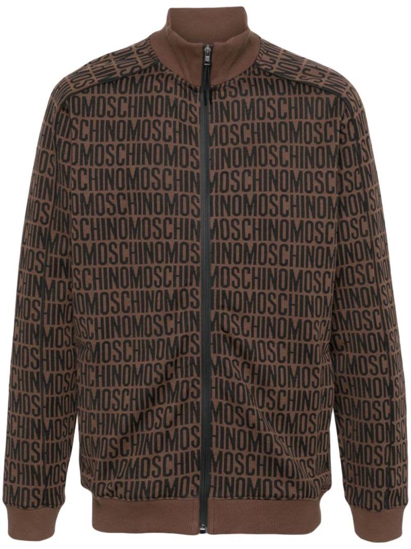 Moschino all-over logo-jacquard sweatshirt - Brown von Moschino