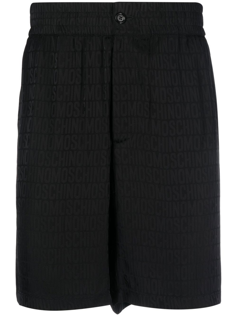 Moschino all-over logo print shorts - Black von Moschino