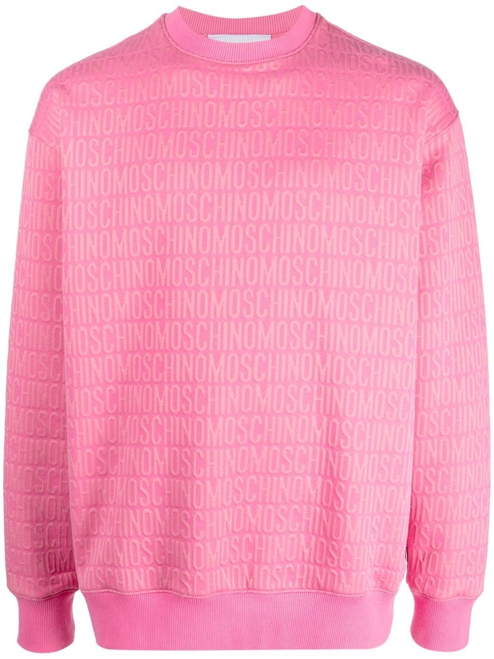 Moschino all-over logo-print sweater - Pink von Moschino