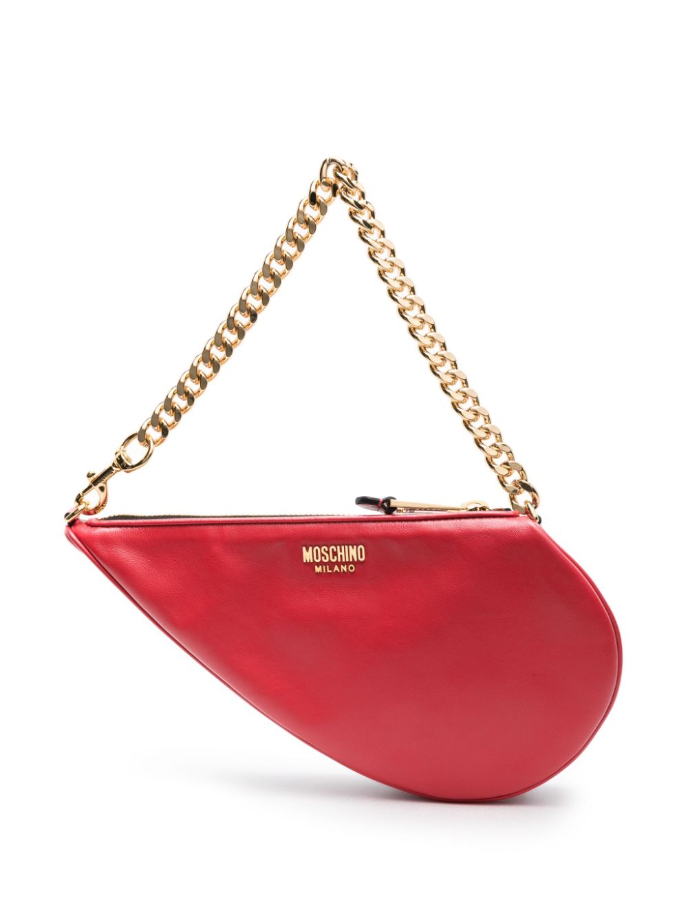 Moschino asymmetric leather shoulder bag - Red von Moschino