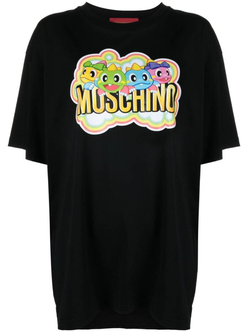 Moschino cartoon-print organic-cotton T-shirt - Black von Moschino