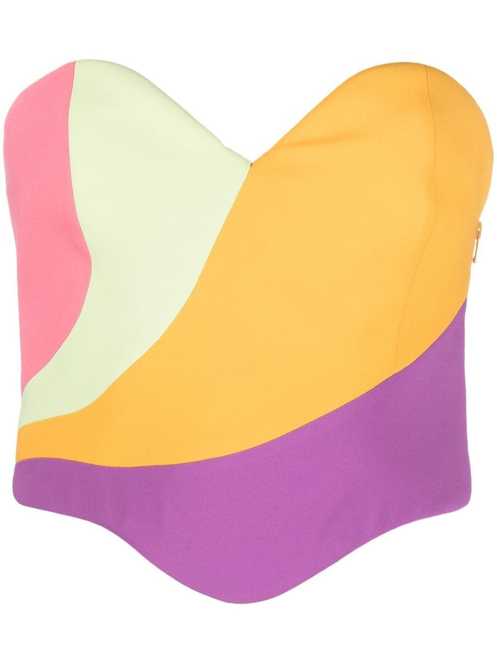 Moschino colour-block bustier top - Orange von Moschino