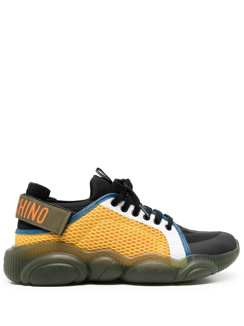 Moschino colour-block lace-up sneakers - Green von Moschino