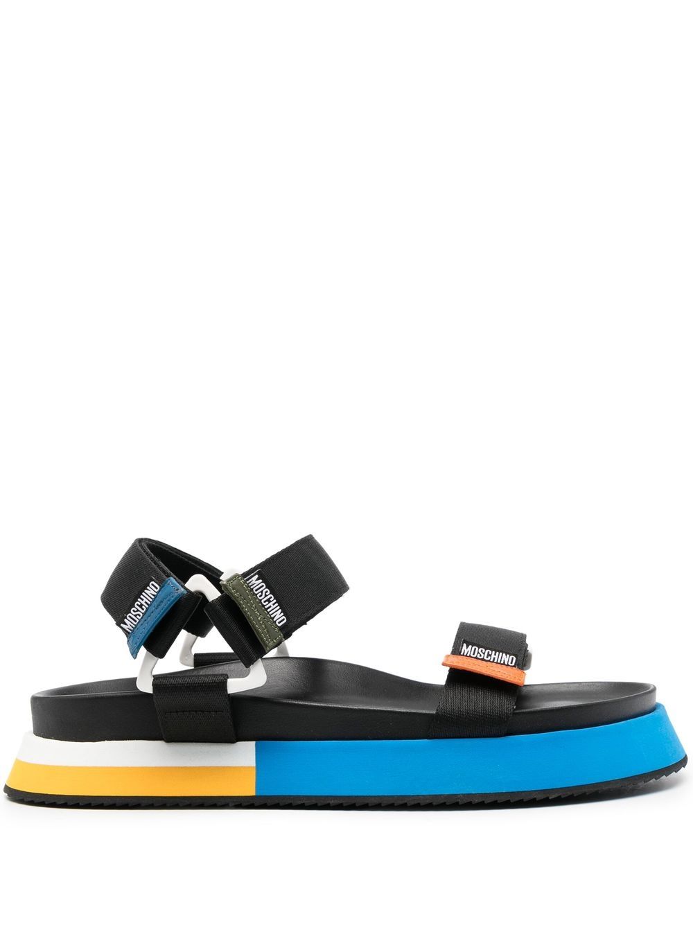 Moschino colour-block touch-strap sandals - Black von Moschino