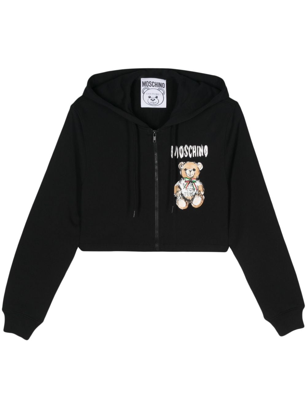 Moschino cotton cropped hoodie - Black von Moschino