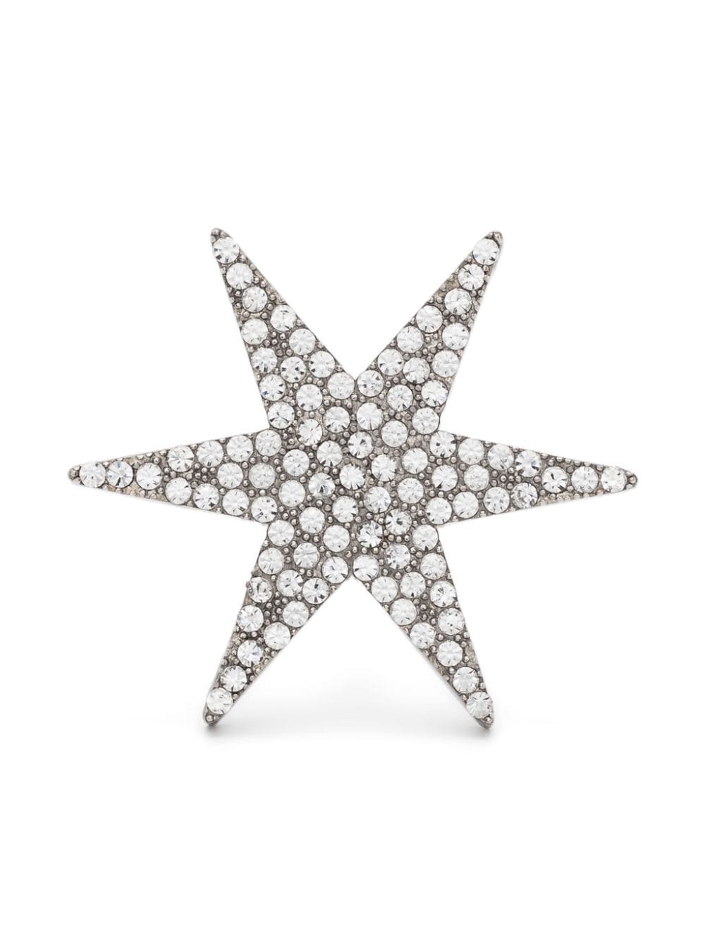 Moschino crystal-embellished brooch - Silver von Moschino