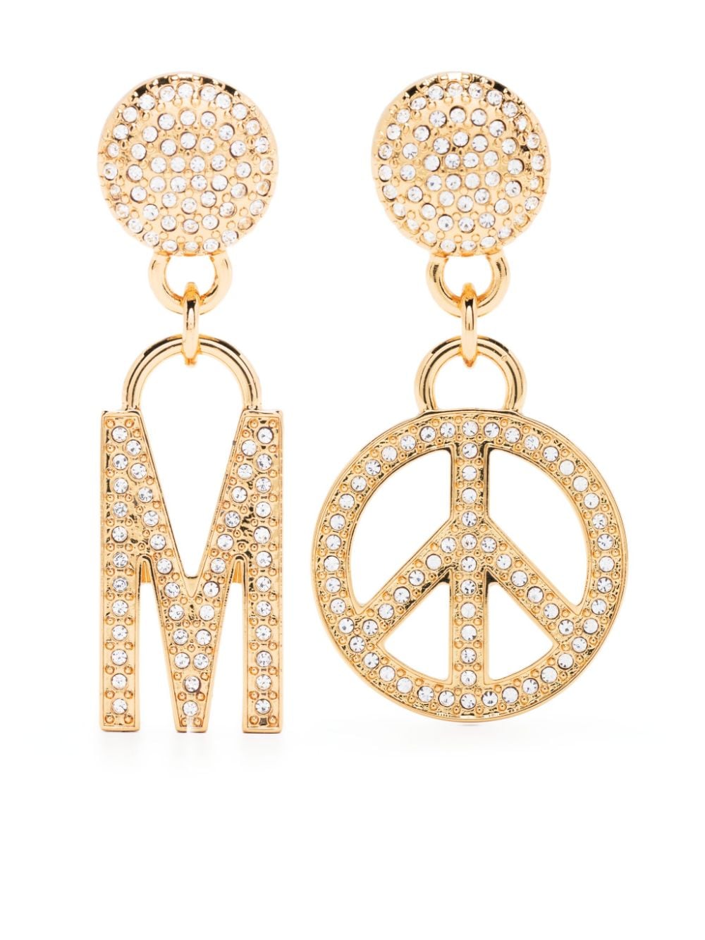 Moschino crystal-embellished earrings - Gold von Moschino