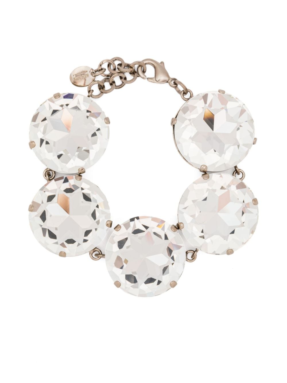 Moschino crystal-embellishment bracelet - Silver von Moschino