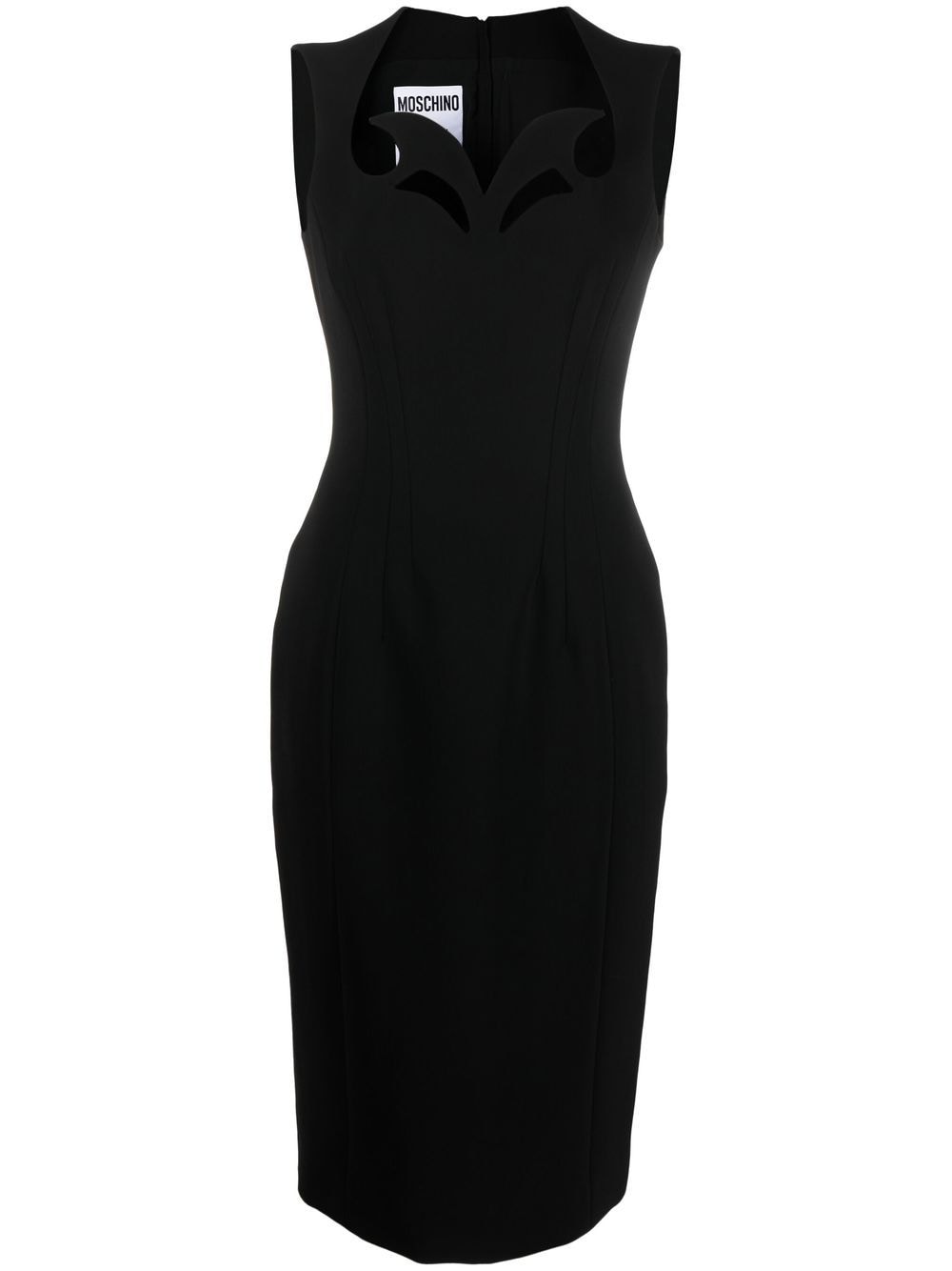 Moschino cut-out detail sleeveless dress - Black von Moschino