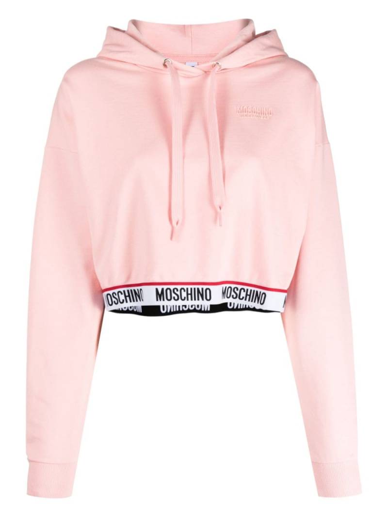 Moschino debossed logo hoodie - Pink von Moschino