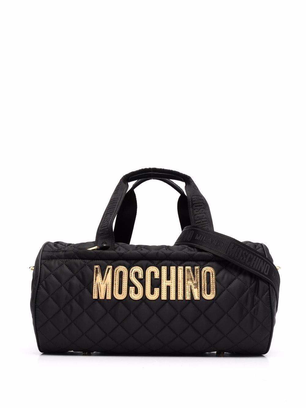 Moschino diamond-quilted logo holdall - Black von Moschino