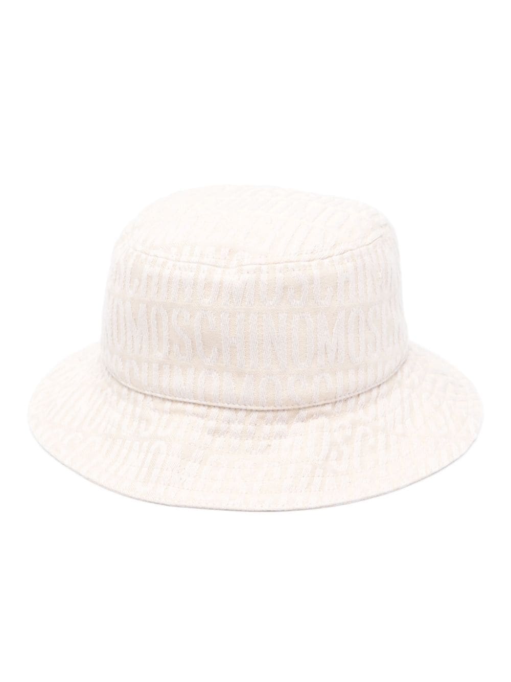 Moschino embroidered-logo bucket hat - Neutrals von Moschino