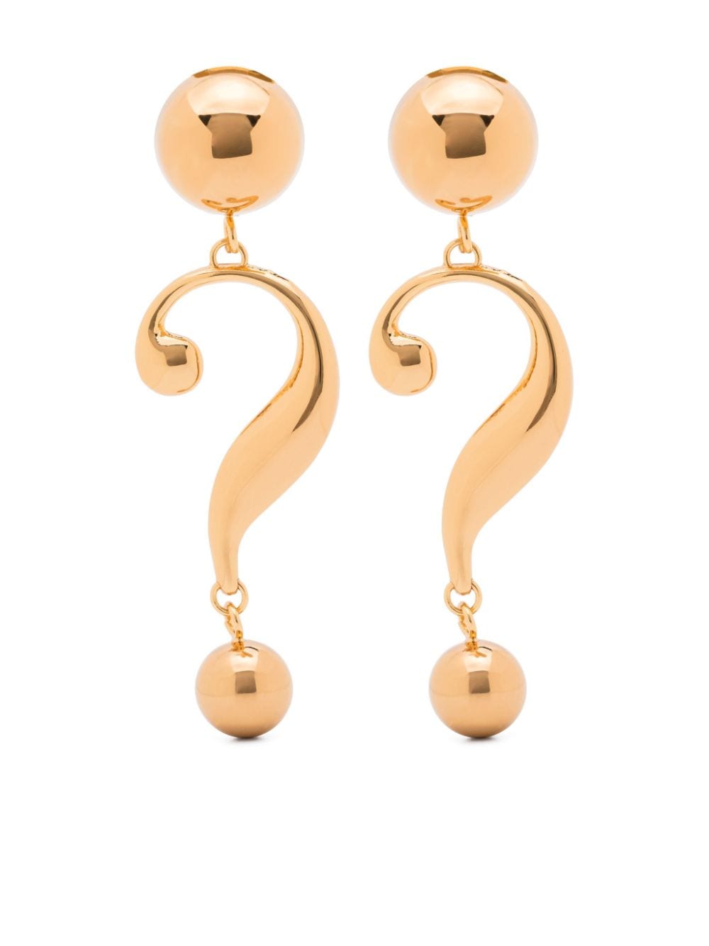 Moschino question mark-shaped clip-on earrings - Gold von Moschino