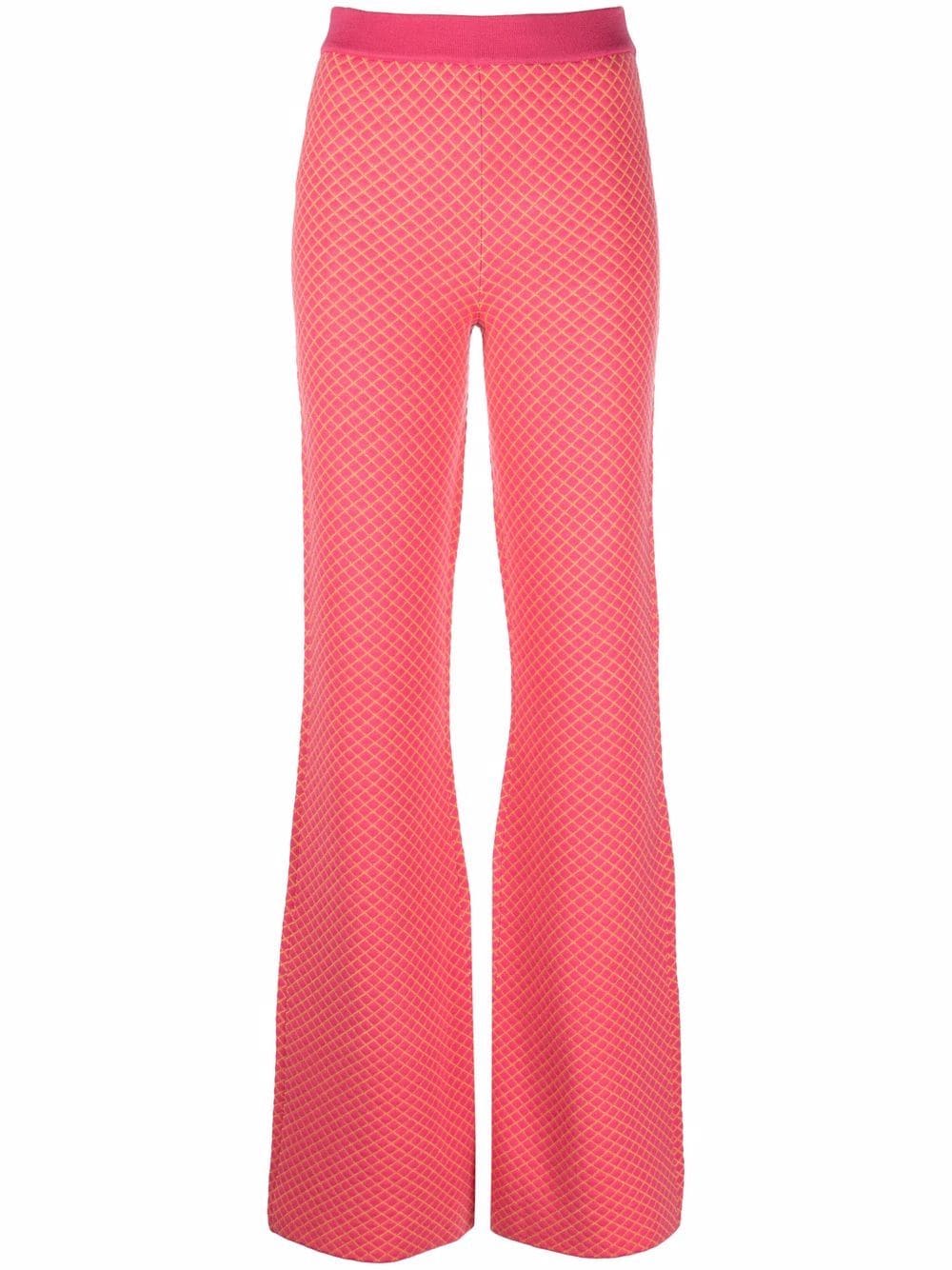 Moschino flared jacquard-knit trousers - Pink von Moschino