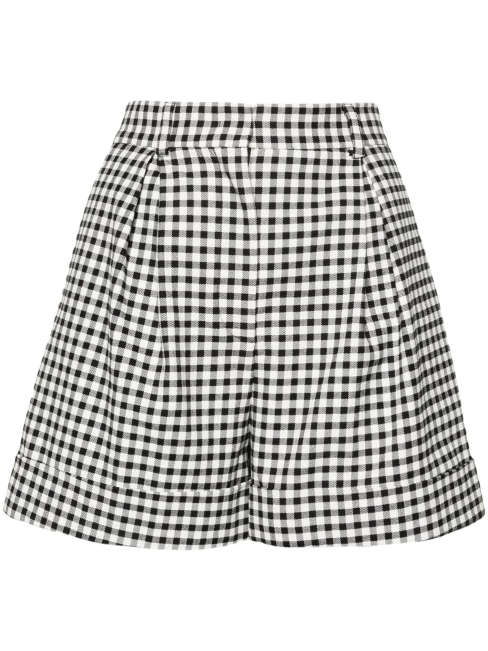 Moschino gingham-check tailored shorts - Black von Moschino
