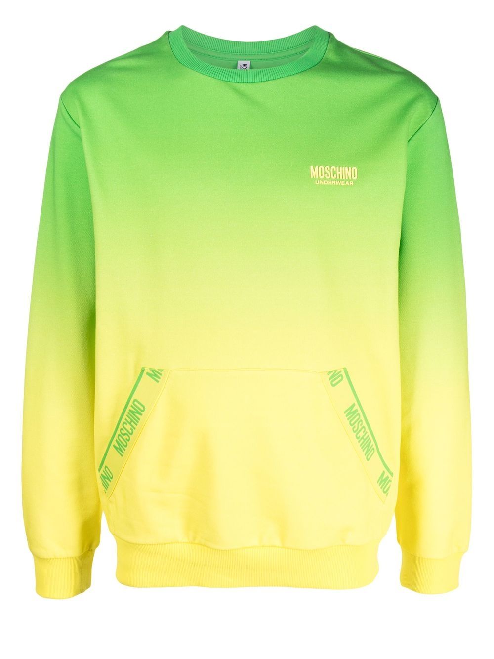 Moschino gradient logo-trim jumper - Green von Moschino