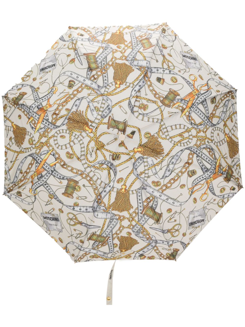 Moschino graphic-print compact umbrella - Neutrals von Moschino
