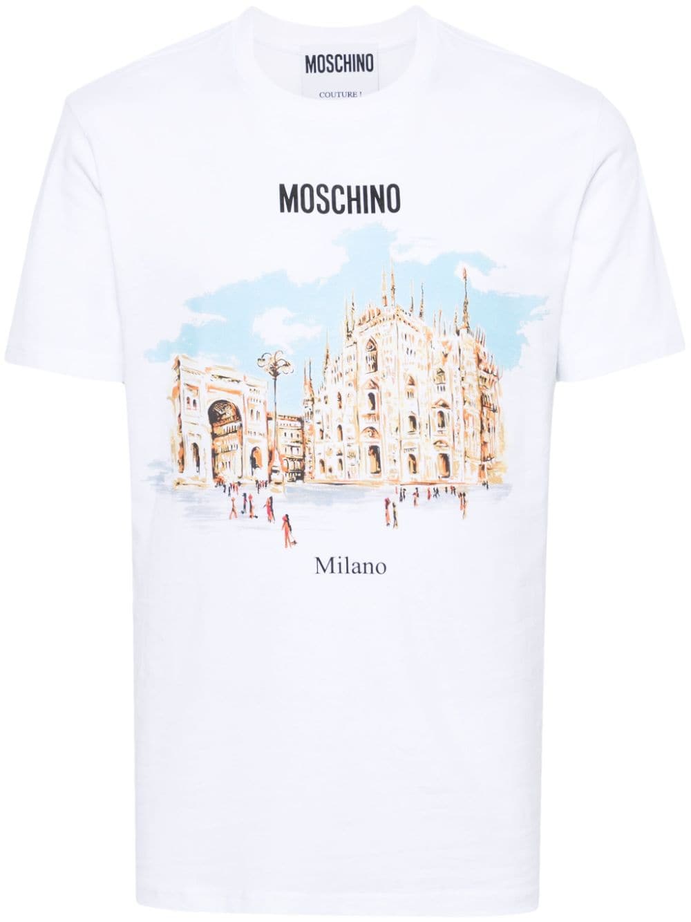 Moschino graphic-print cotton T-shirt - White von Moschino
