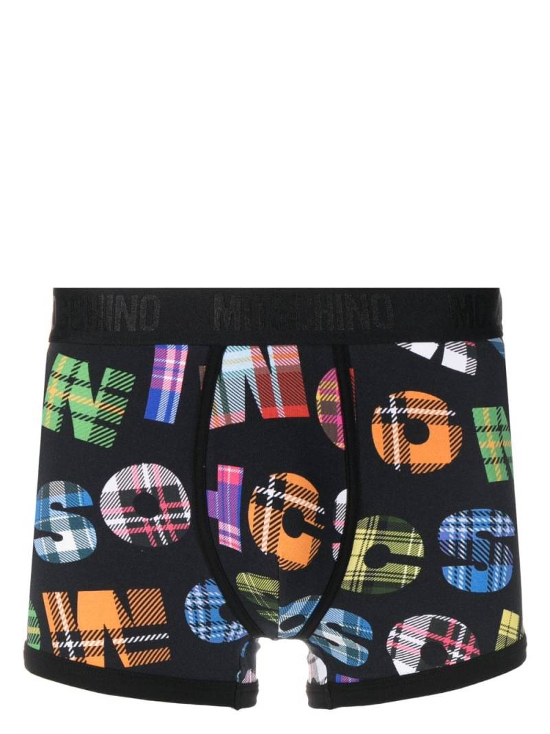 Moschino graphic-print cotton boxer briefs - Black von Moschino