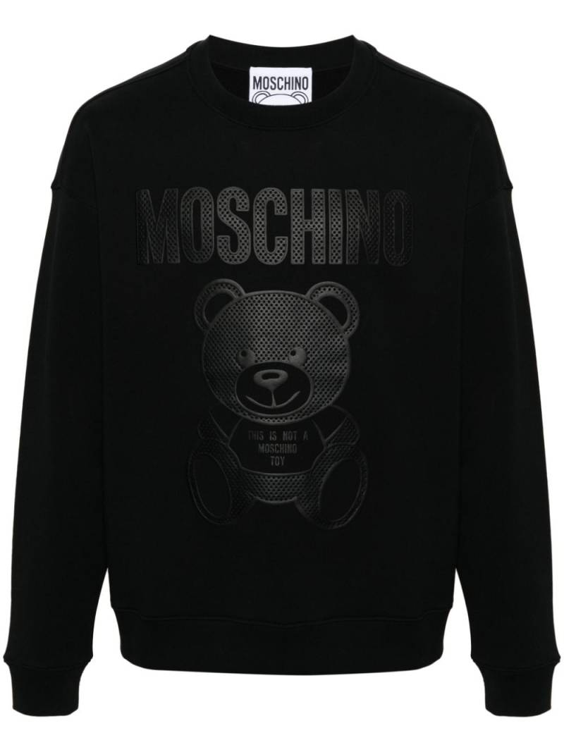 Moschino graphic-print cotton sweatshirt - Black von Moschino