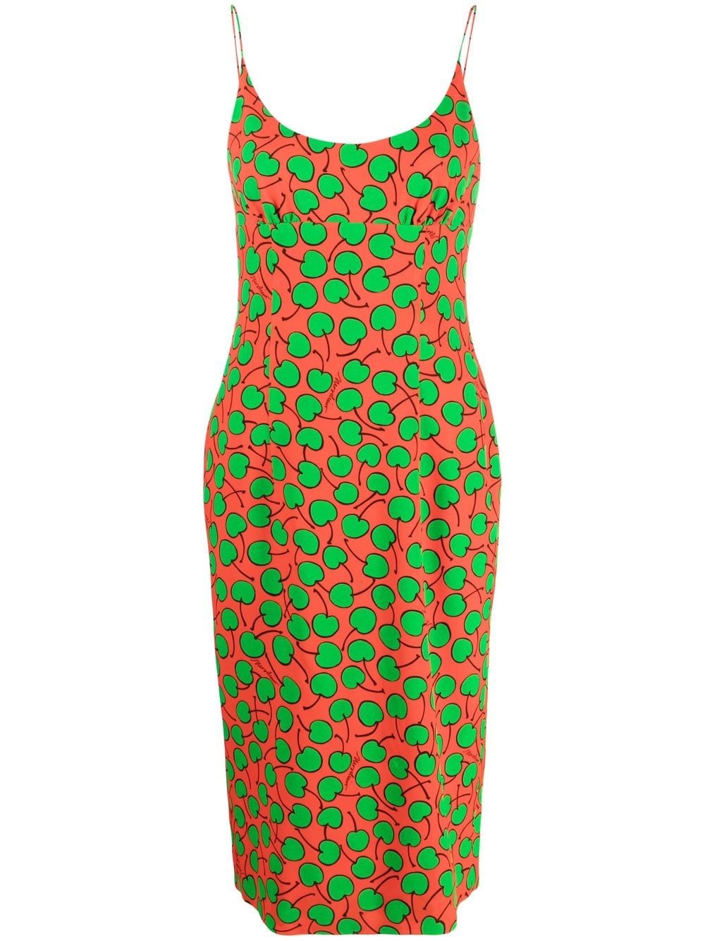 Moschino graphic-print midi dress - Red von Moschino