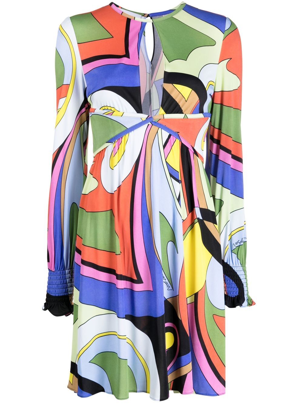 Moschino graphic-print mini dress - Green von Moschino