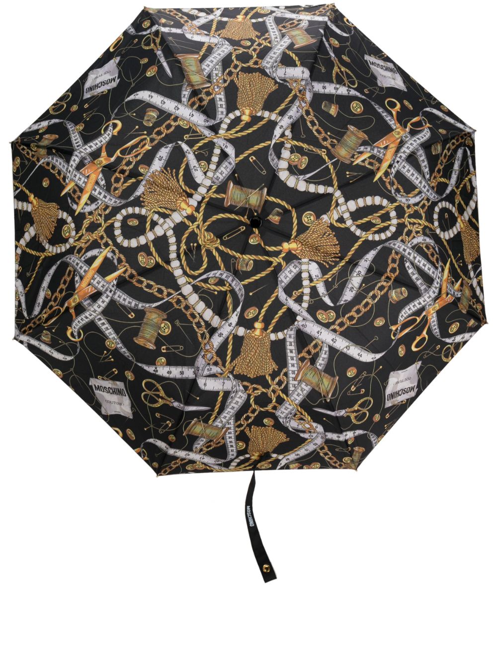 Moschino graphic-print umbrella - Black von Moschino