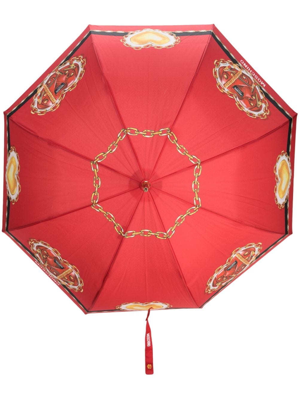 Moschino heart-print umbrella - Red von Moschino