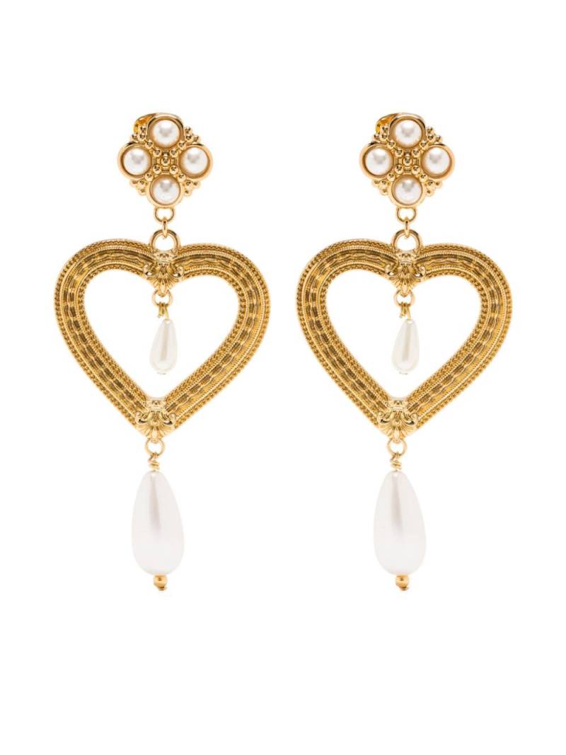 Moschino heart-shaped clip-on earrings - Gold von Moschino