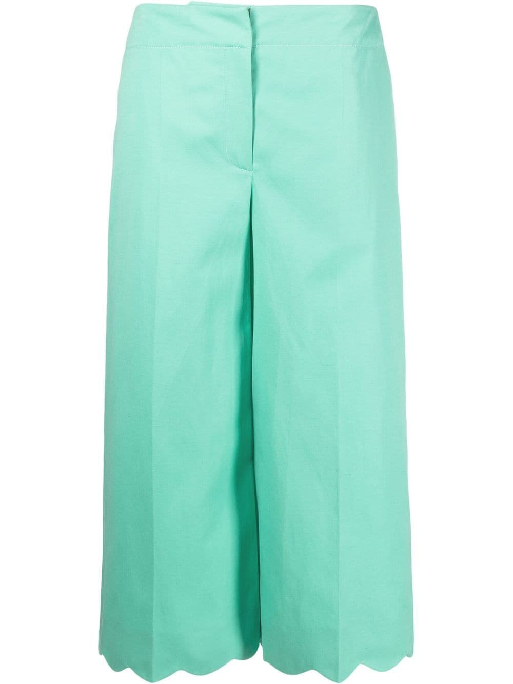 Moschino high-waist cropped trousers - Green von Moschino