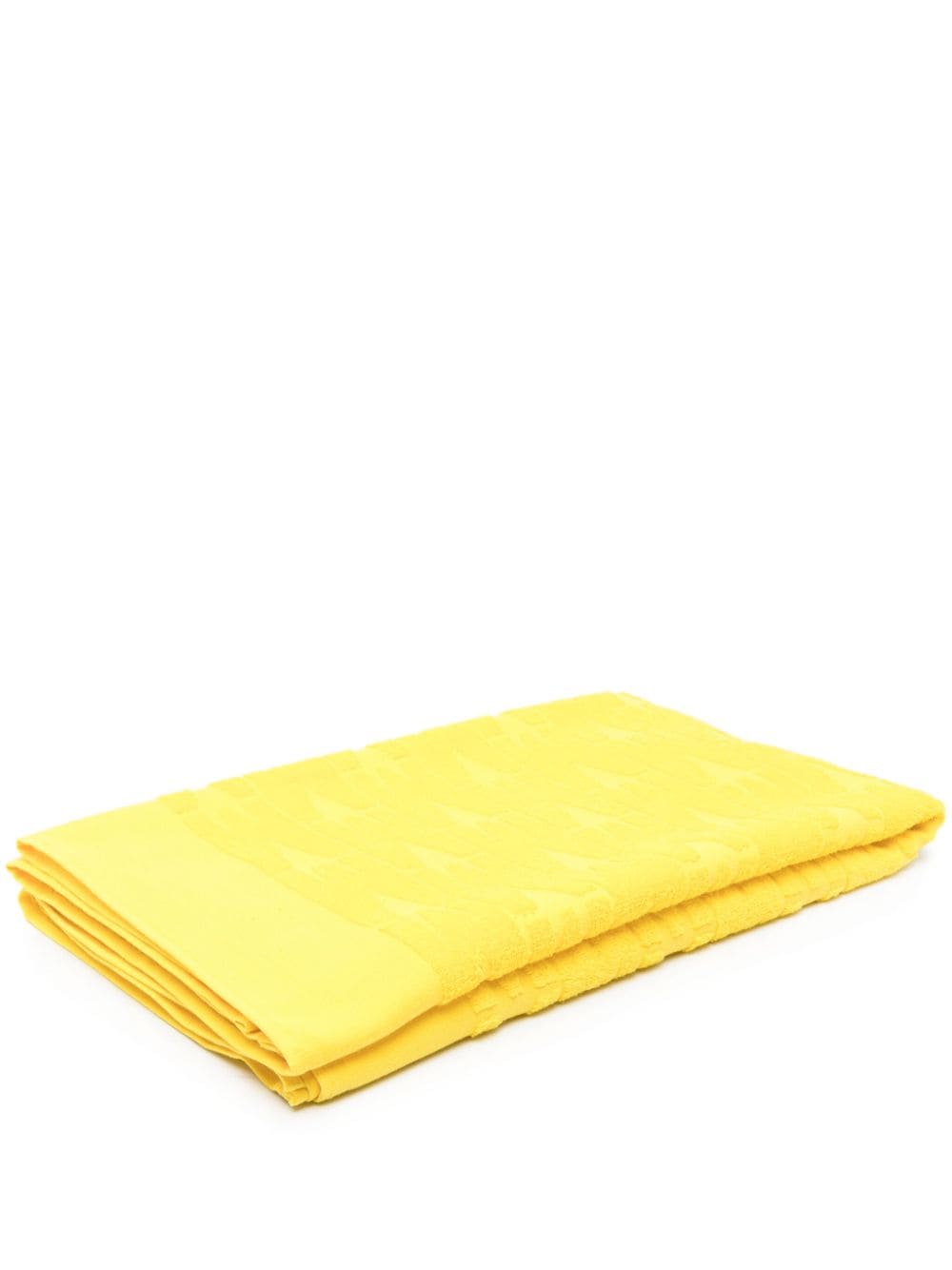 Moschino jacquard-logo cotton beach towel - Yellow von Moschino