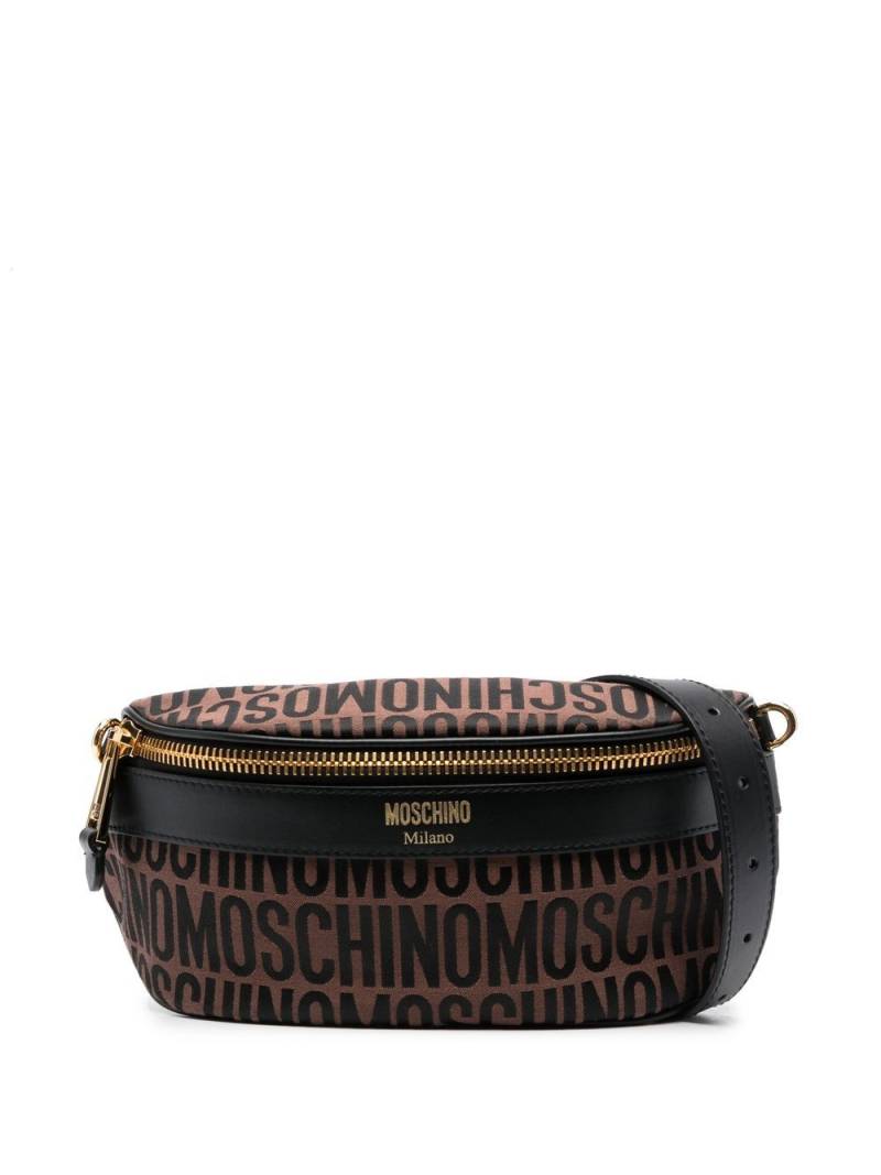 Moschino jacquard-logo motif belt bag - Brown von Moschino