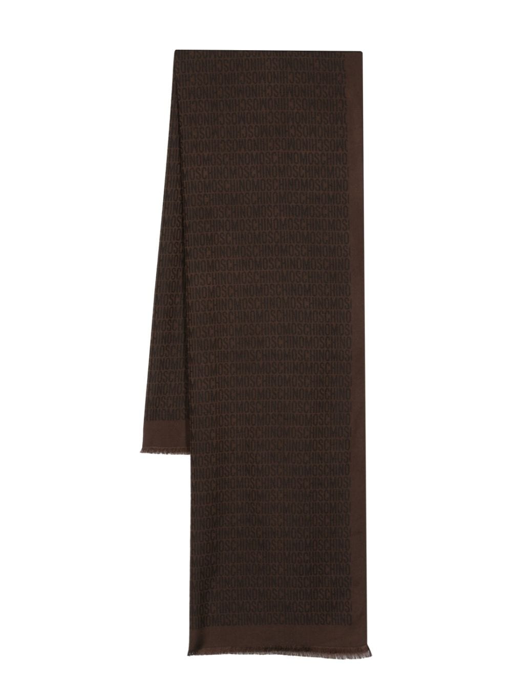 Moschino jacquard logo scarf - Brown von Moschino