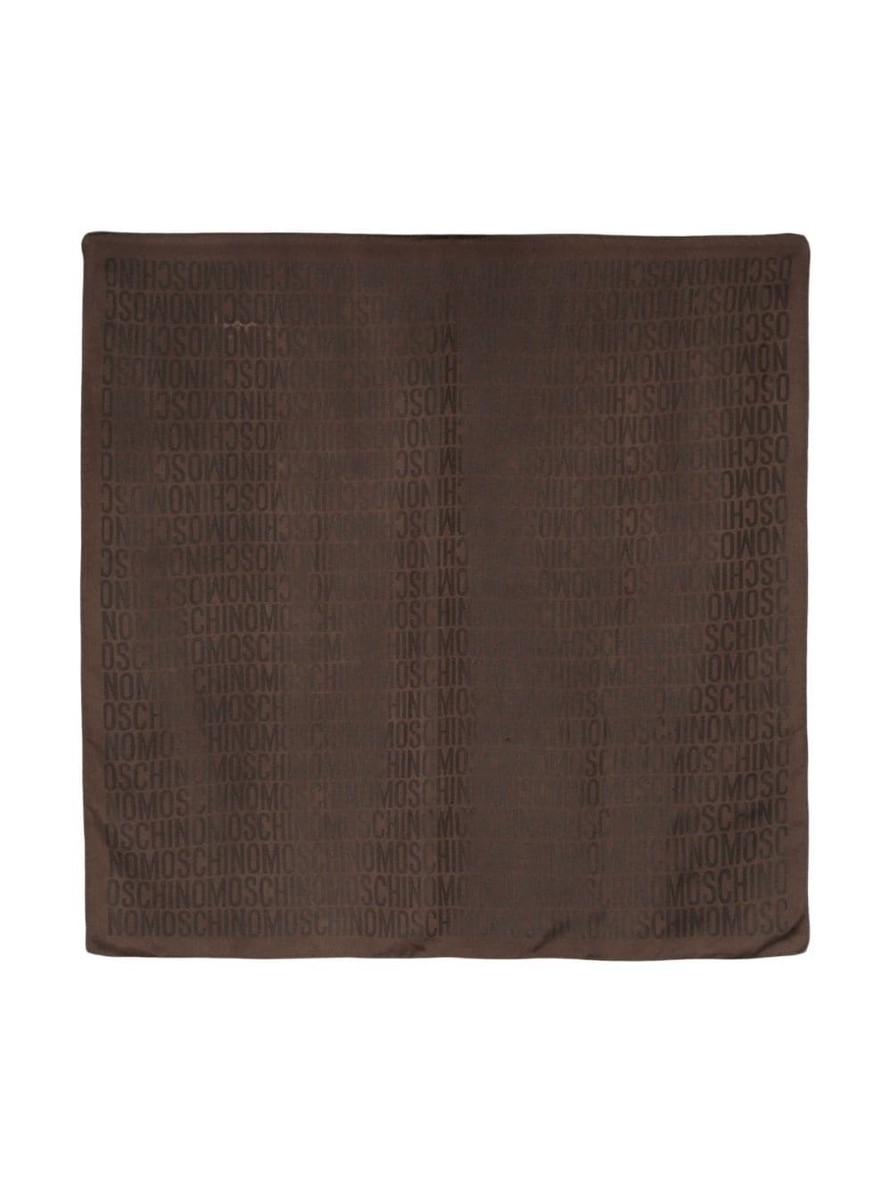 Moschino jacquard logo silk scarf - Brown von Moschino