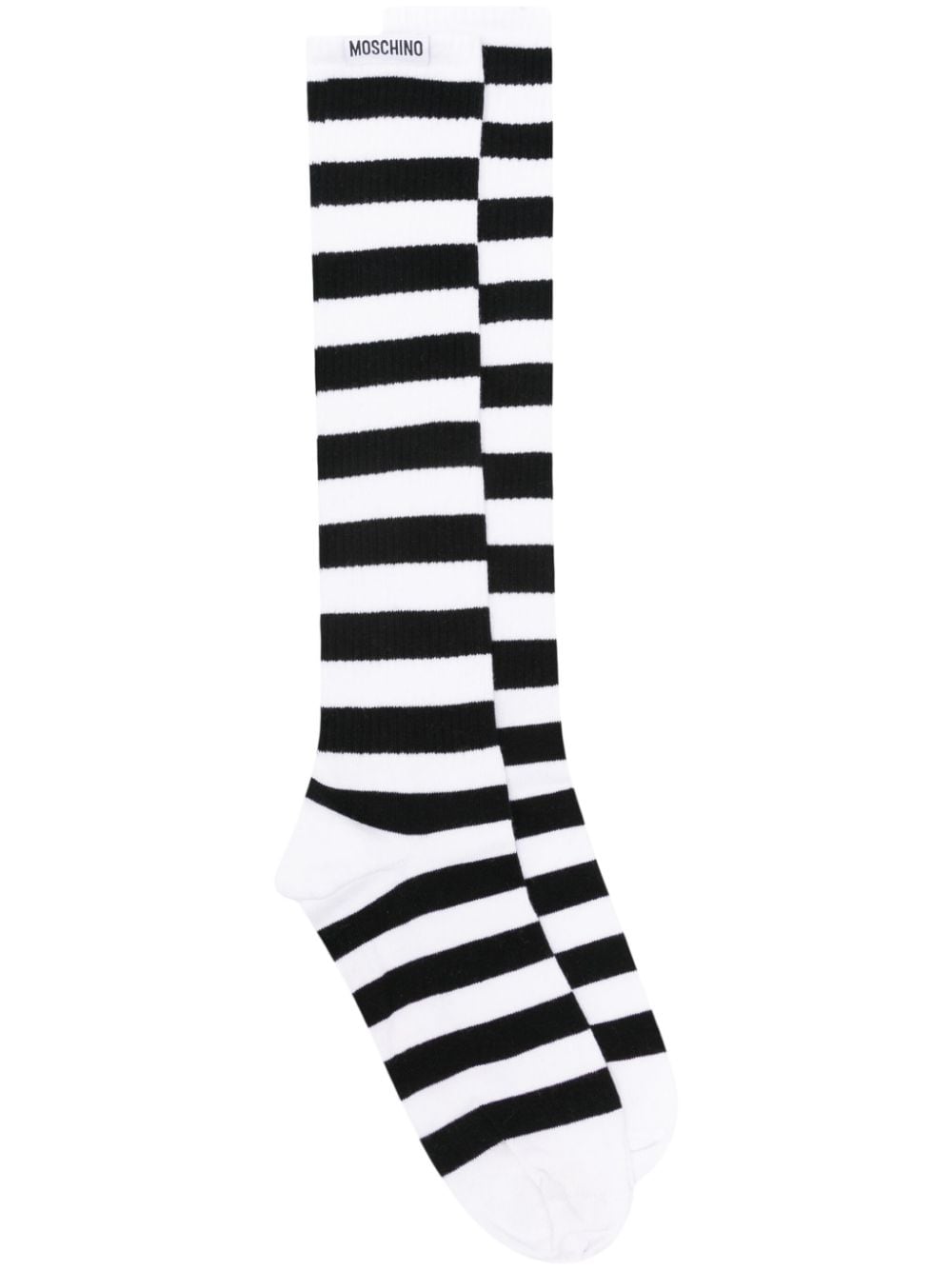 Moschino knee-length striped socks - Black von Moschino