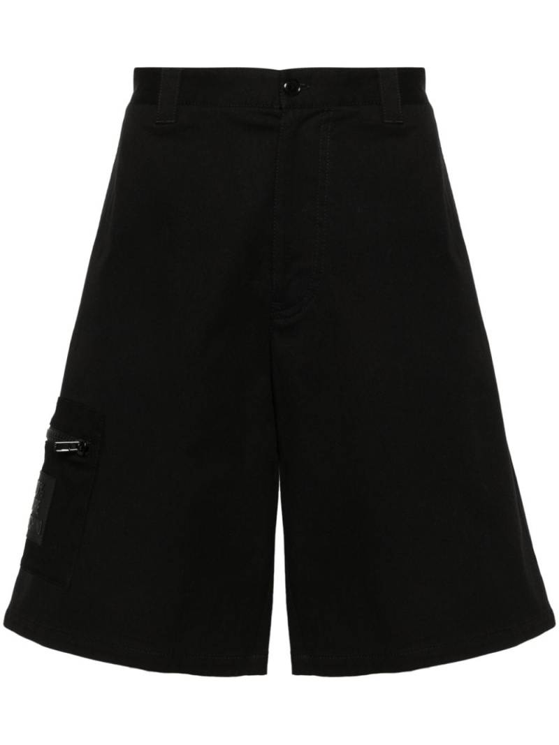 Moschino logo-appliqué bermuda shorts - Black von Moschino