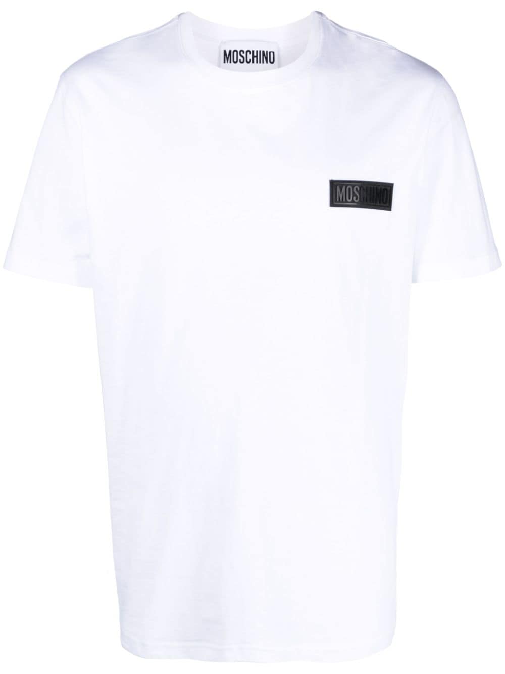 Moschino logo-appliqué cotton T-shirt - White von Moschino