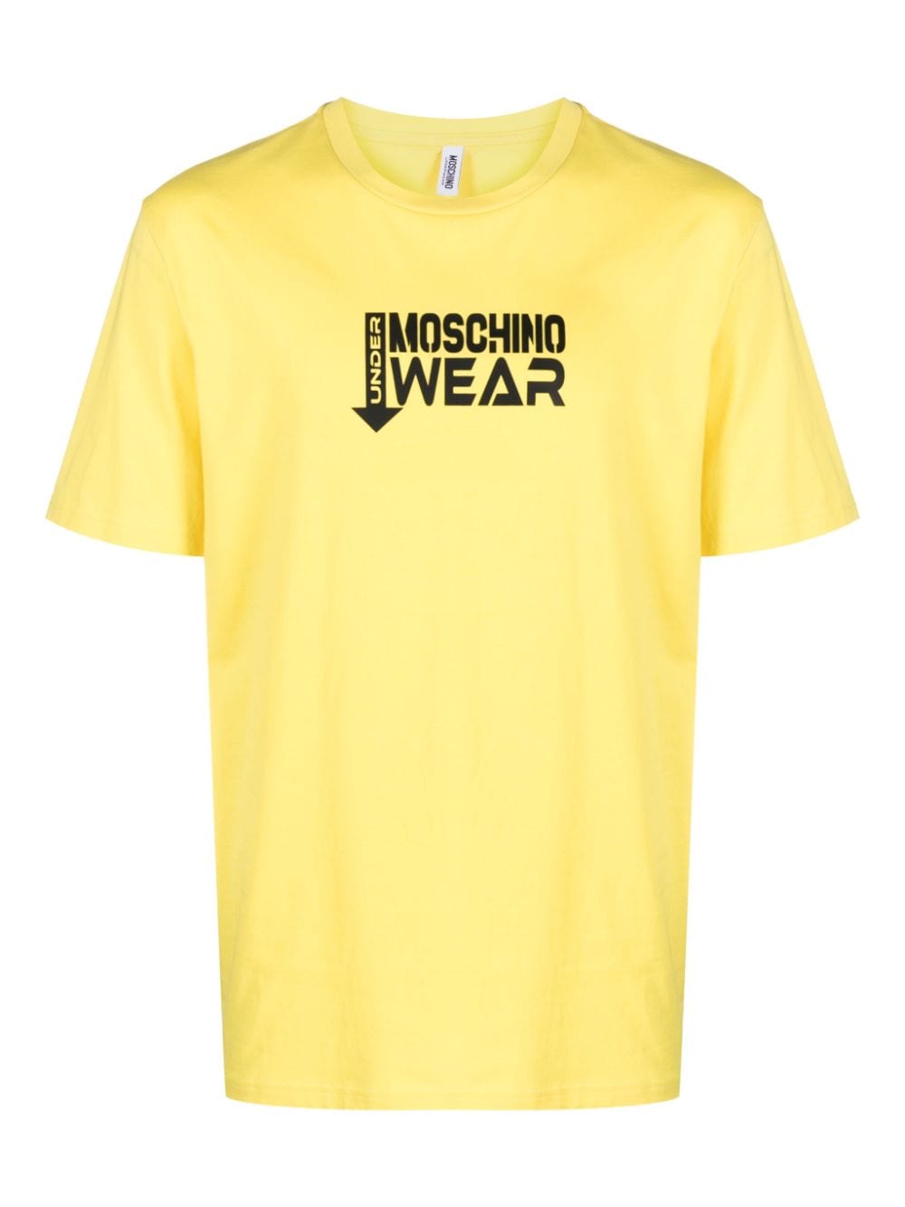 Moschino logo-appliqué cotton T-shirt - Yellow von Moschino