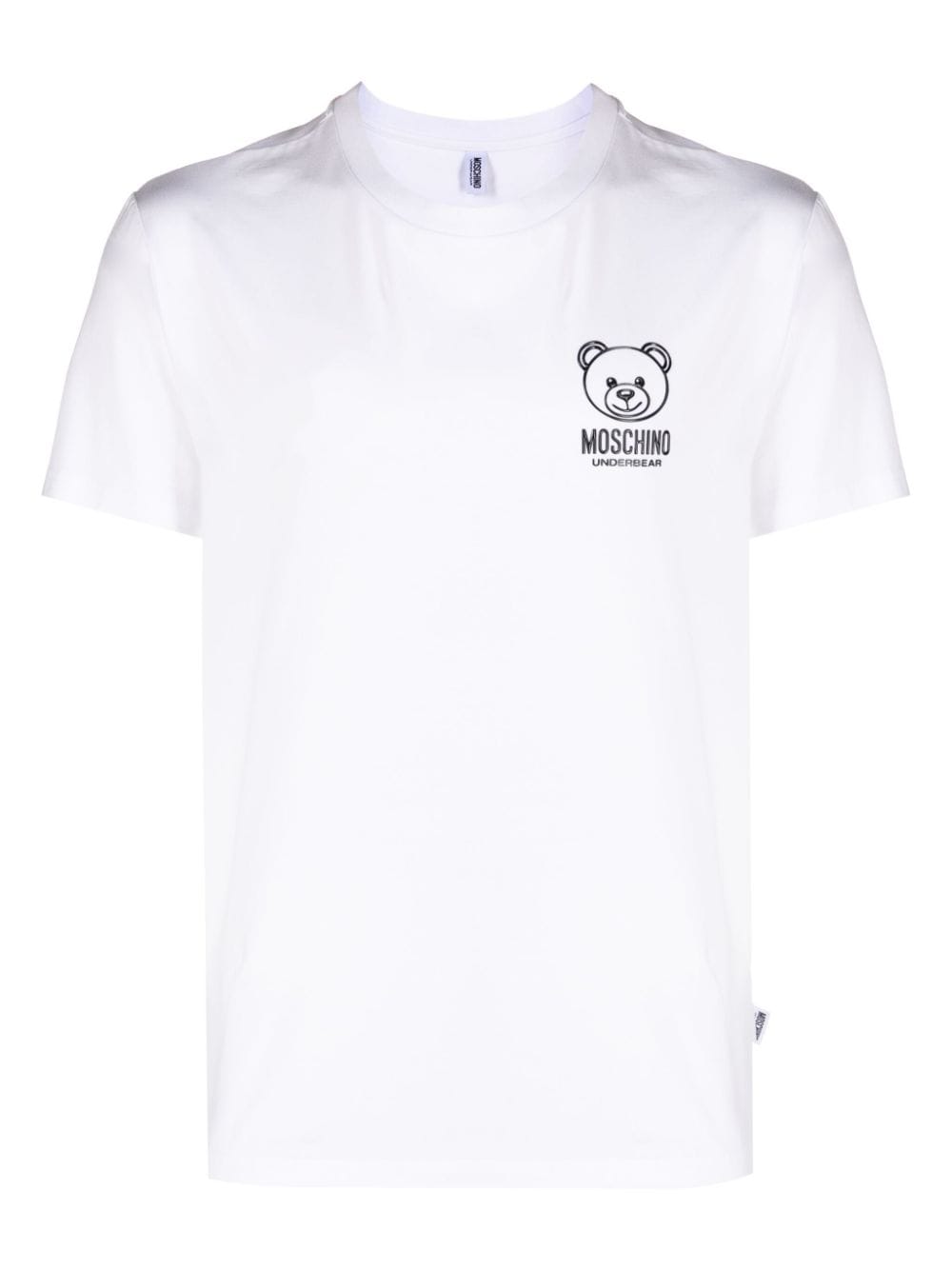Moschino logo-appliqué stretch-cotton T-shirt - White von Moschino