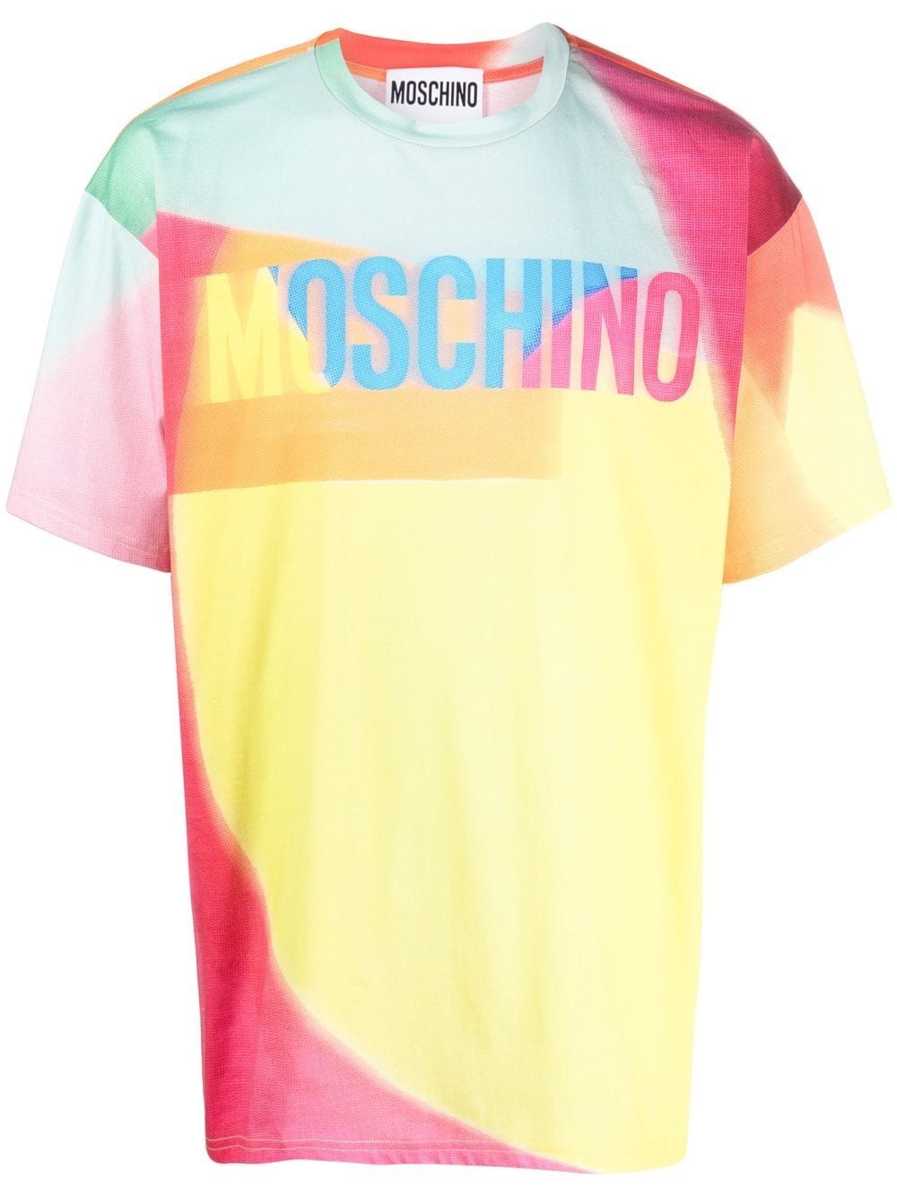 Moschino logo colour-block T-shirt - Yellow von Moschino