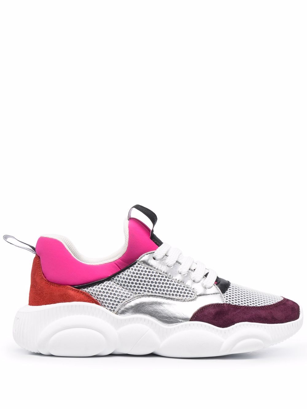 Moschino logo colour-block sneakers - Pink von Moschino