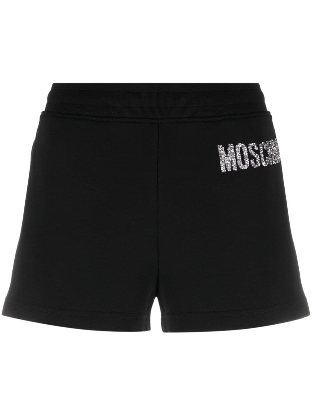 Moschino logo-embellished organic cotton shorts - Black von Moschino