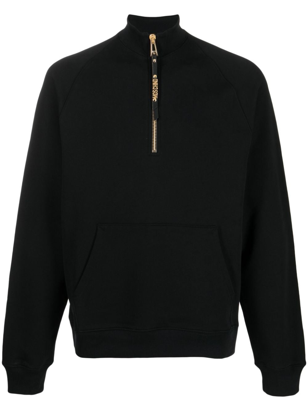 Moschino logo-embellished zipped-up sweatshirt - Black von Moschino