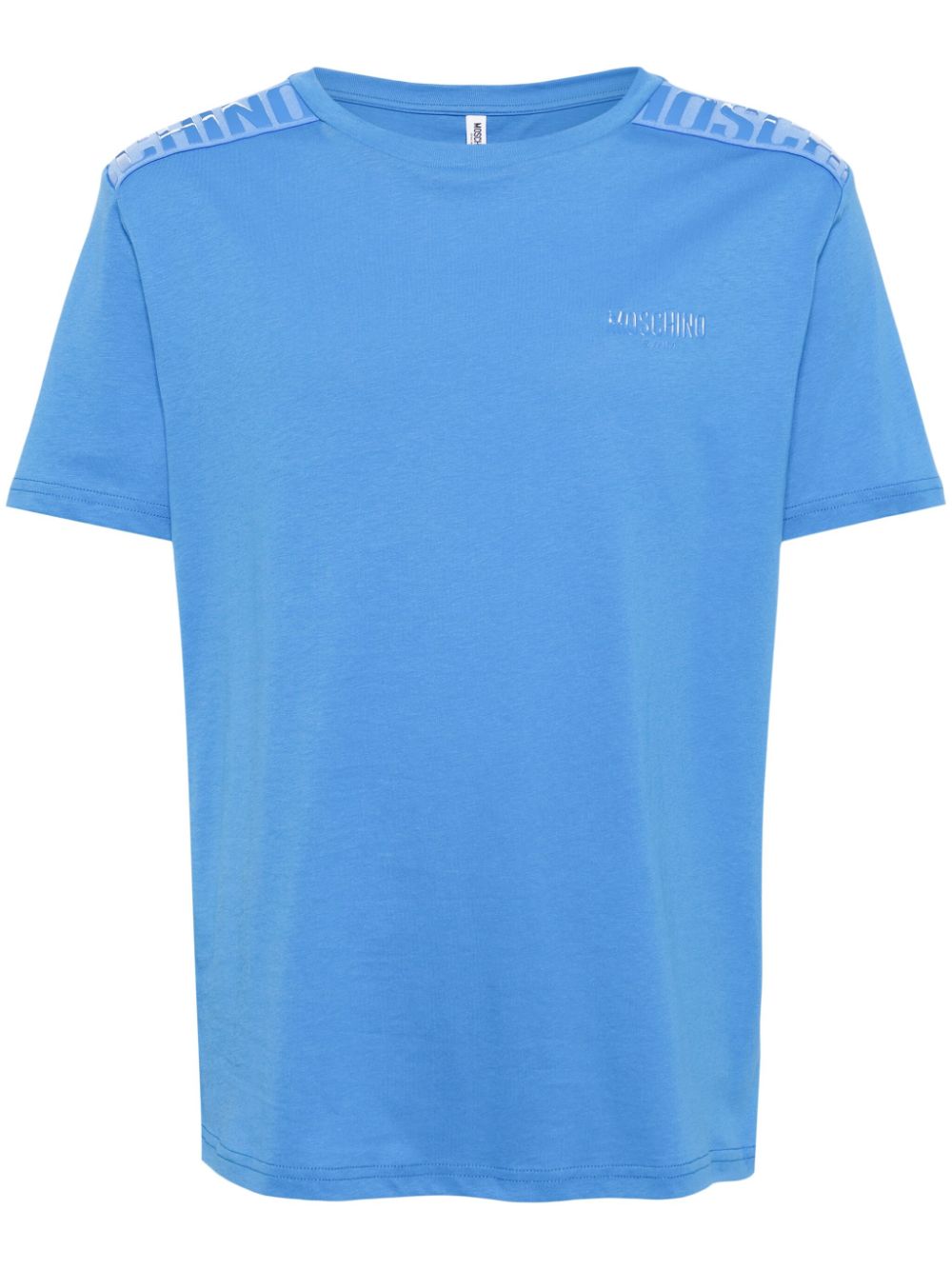 Moschino logo-embossed cotton T-shirt - Blue von Moschino